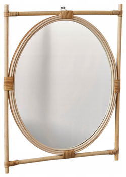 Lustro wiszące La Factory MATISSE okrągle w prostokątnej ramie 34 x 29.5 cm (3574641234386)