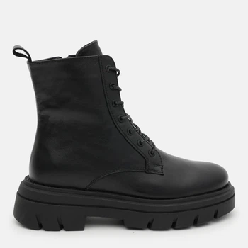 Женские демисезонные берцы кожаные высокие Camalini 1118/4 40 25.7 см Черные (ROZ6501022876)