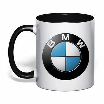 Чашка с печатью "BMW" (цвет чёрный) (34042)