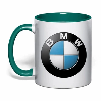 Чашка з друком "BMW" (колір темно-зеленый) (34046)