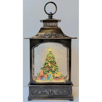 Ночник новогодний XMAS Елка USB-кабель LED-подсветка/эффект снегопада 31 см (MX-00009627)