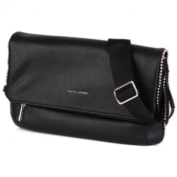 Кросс-боди экокожа David Jones черный CM7848 black
