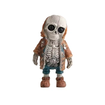 Статуэтка Skeleton Doll Resin Jewelry Character Statue Home Creative Cool Room, Street Decoration Retro