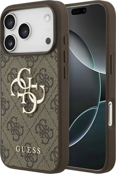 Панель Guess 4G Big Logo для Apple iPhone 17 Pro Brown (3666339491543)