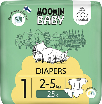 Pieluchy Moomin Baby 2-5 kg 25 szt (6414100581255)