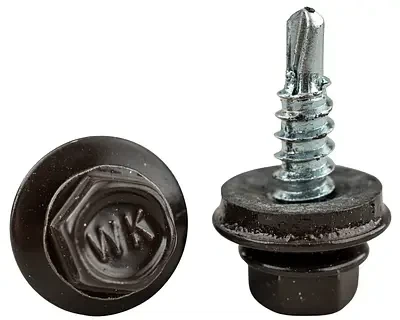 Саморез кровельный 4.8х19мм RAL 8019 (серо-коричневый) WSBP Wkret-Met (250 шт/уп.)