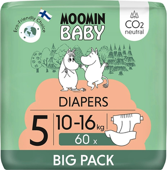 Підгузки Moomin Baby 10-16 кг 60 шт (6414100589909)