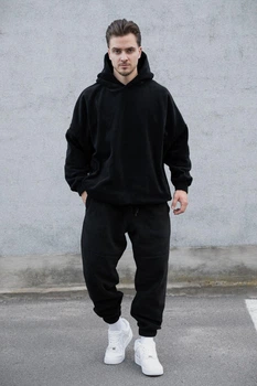 Чоловічий Флісовий Спортивний Костюм Without Utopia M Black