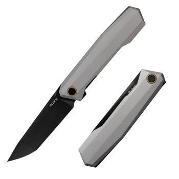 Нож складной туристический Ruike P166-AК, (9.2 см) 14C28N / Aluminum серый