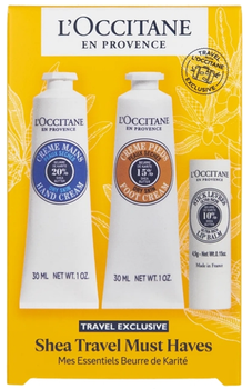 Набір доглядової косметики L'Occitane Shea Butter крем для рук 30 мл + крем для ніг 30 мл + бальзам для губ 4.5 г (3253581780039)