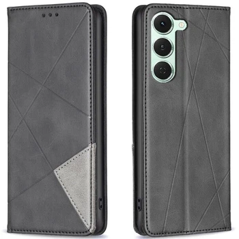 Чехол-книжка с кармашками UniCase Geometric Pattern для TECNO Spark 40 Pro Plus - Black