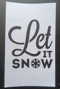 Трафарет для декорирования искусственным снегом Let it Snow