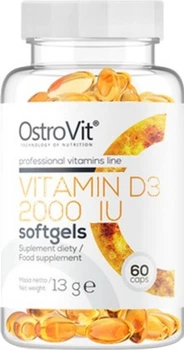 Витаминно-минеральный комплекс OstroVit Vitamin D3 2000 IU 60 капсул (5903246221954)