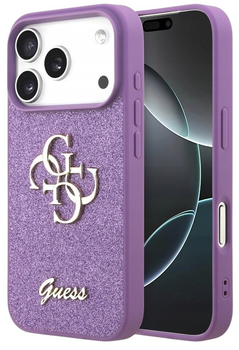 Панель Guess Fixed Glitter Big 4G для iPhone 17 Pro Lilac