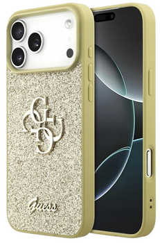 Панель Guess Fixed Glitter Big 4G для iPhone 17 Pro Max Gold