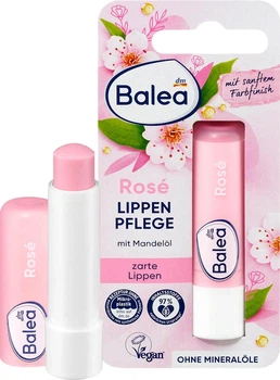 Бальзам для губ Balea Lippenpflege Rosé з мигдалевою олією та олією ши, 4,8 г