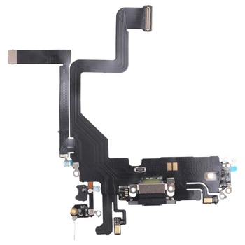 Шлейф iPhone 14 Pro з роз'ємом зарядки з мікрофонами чорний Midnight Original PRCC