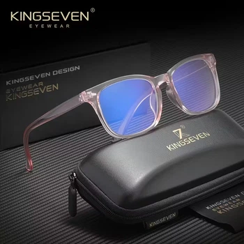 Очки компьютерные Blue Blocker 45% для мужчин и женщин KINGSEVEN 9929 Transparent Pink 45