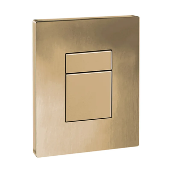 Панель змиву пластикова Koer KT-0607-12 157x198x3mm, кнопка квадратна (колір матове золото) (KR5715 17664 ( 11409 )
