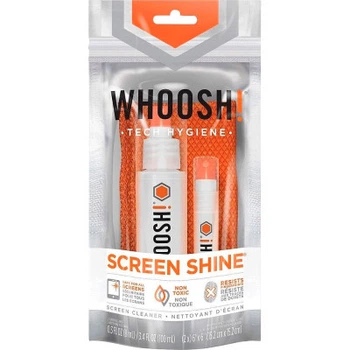 Комплект для чистки Whoosh! DUO 100мл спрей + 8мл компактный спрей с микрофиброй 14см x 14см (2шт)
