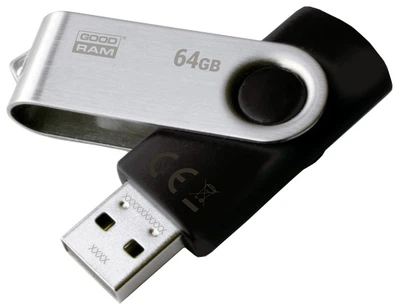 флеш-драйв GOODRAM UTS2 64 GB TWISTER Чорний (UTS2-0640K0R11)