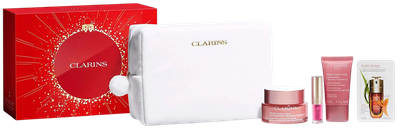 Набір доглядовий Clarins Multi-Active Cream All Skin Types Денний крем 50 мл + Нічний крем 15 мл + Олія для губ 1.4 мл + Double Serum 0.9 мл + Косметичка (3666057389511)