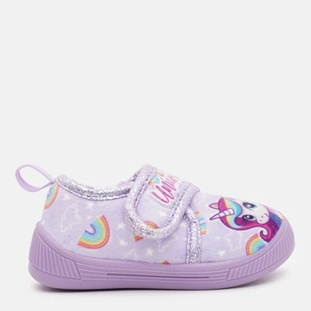 Детские теплые текстильные тапочки для девочки Disney Unicorn S8010164T_0032 23 Сиреневые (4894980450002)