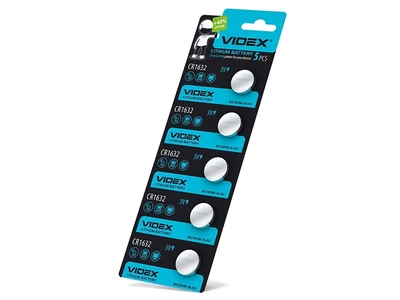 Батарейка литиевая Videx CR1632 blister card 5 шт