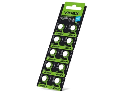 Батарейка годинникова Videx AG9 / LR936 blister card 10 шт
