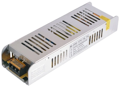 Блок питания 12В 200Вт IP20 slim and long (3346)