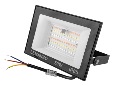 Прожектор світлодіодний Lemanso LMP76-50 з пультом керування 50W RGB IP65