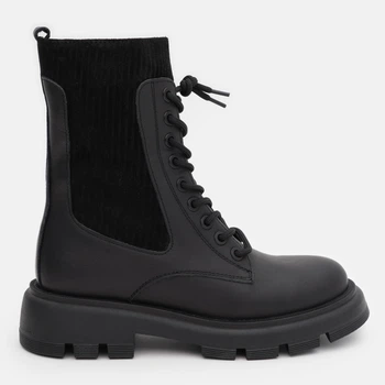 Жіночі зимові берці шкіряні високі Teona 428 38 Чорні (ROZ6501054995)
