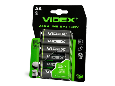 Батарейка лужна Videx LR6 / AA blister 12 шт