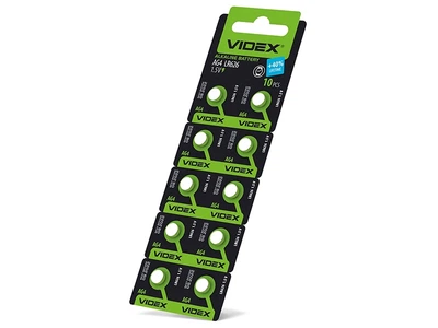 Батарейка годинникова Videx AG4 / LR626 blister card 10 шт
