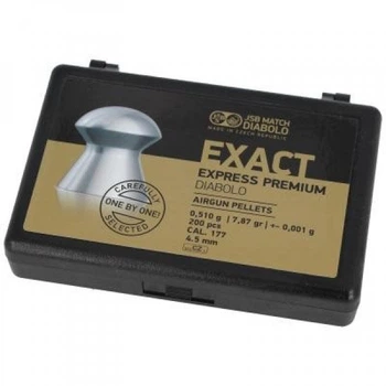 Пульки JSB Exact Express Premium, 4,52 мм , 0,51 г, 200 шт/уп (10257-200) (279163)