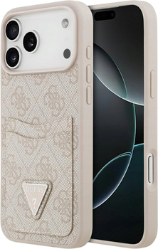 Панель Guess 4G Double Card Triangle для iPhone 17 Pro Max Pink (3666339552732)