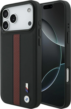 Панель BMW M Perforated Stripe Logo MagSafe для Apple iPhone 17 Pro Max Red (BMHMP17X25PCPSKR)