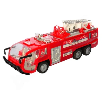Пожарная машинка на радиоуправлении fire truck 37см 6789-28 музыка, свет, красная