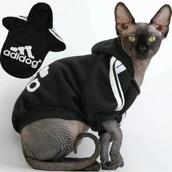 Спортивная кофта для котов (кошек) Adidog XS Черный