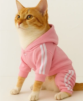 Спортивный костюм для котов (кошек) Adidog M Розовый