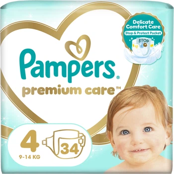 Підгузки Pampers Premium Care 4 9-14 кг 34 шт Pampers-R4-34
