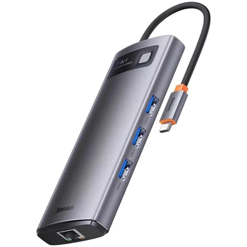 Перехідник HUB Metal Gleam Series 7-Port Clarity (Type-C to HDMI+USB3.0*3+PD+SD/TF) (B000307) Baseus (2000003516070)