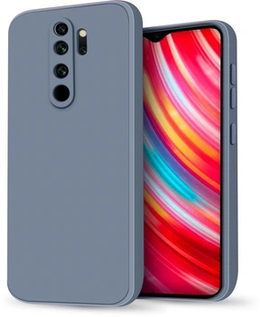 Силіконовий чохол HardCorner Xiaomi Redmi Note 8 Pro (з мікрофіброю) Gray Blue (35423-6D)