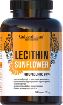 Лецитин Golden Farm соняшниковий 562 мг 120 капсул (4820183471352)