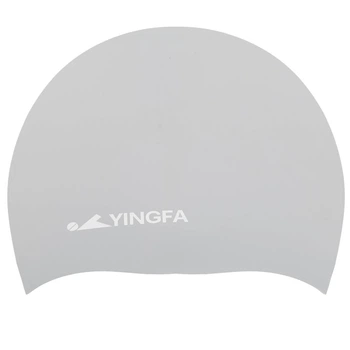 Шапочка для плавання силіконова для дорослих YINGFA C0081 (силікон, розмір L, сірий)