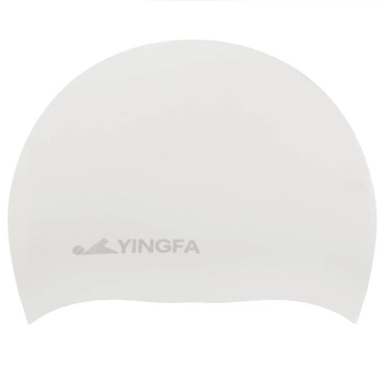 Шапочка для плавання силіконова для дорослих YINGFA C0081 (силікон, розмір L, білий)