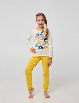 Пижама для девочки SMIL 104699 Молочный р.122
