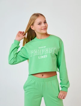 Свитшот для девочки SMIL 116619 Ментол р.146