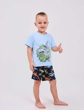 Пижама (футболка+шорты) для мальчика SMIL 104851 Голубой р.104