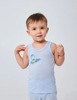 Майка унисекс SMIL 110764 Голубой р.74